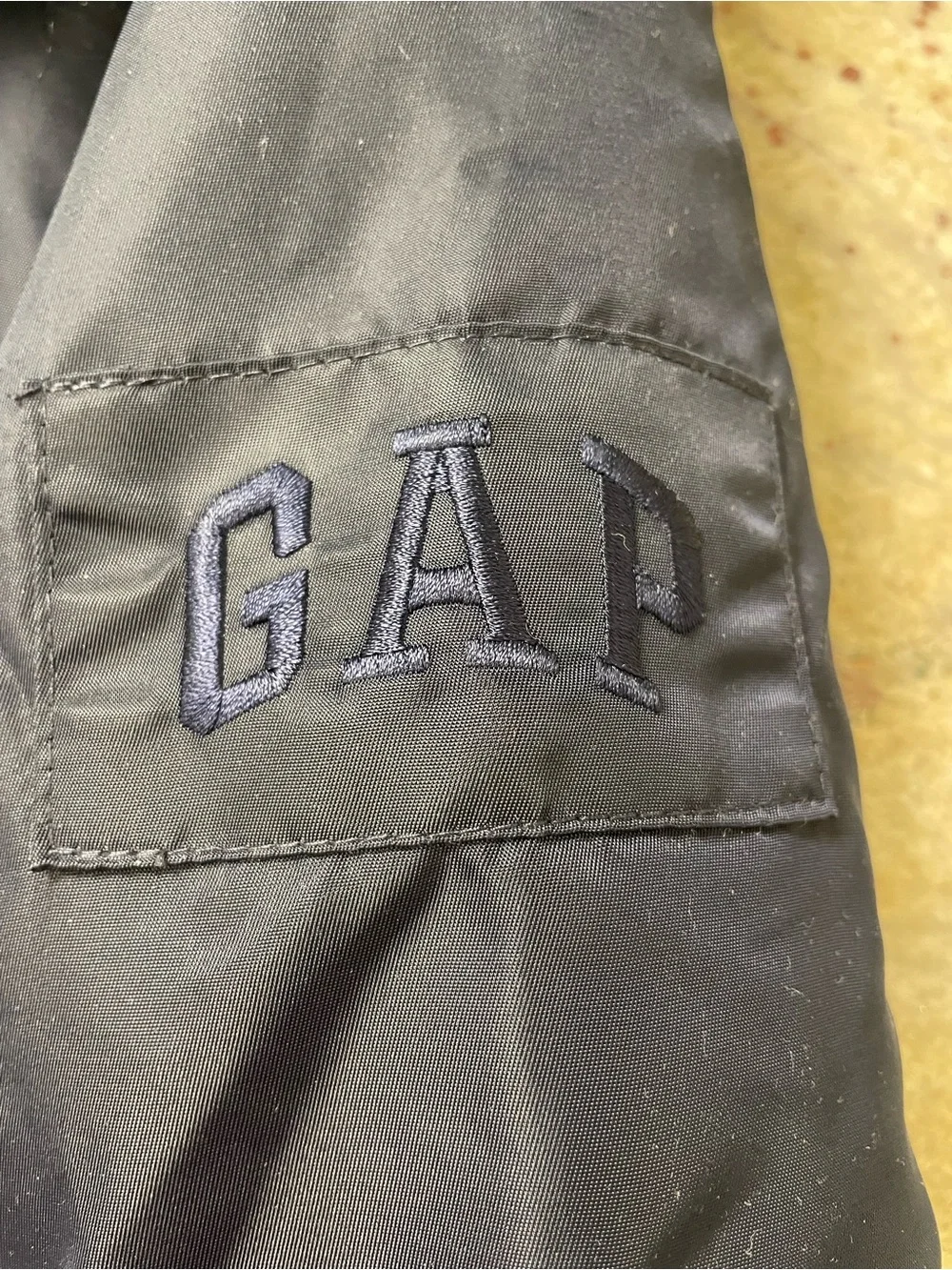 GAP Navy Bomber Jacket with Faux Fur Trim